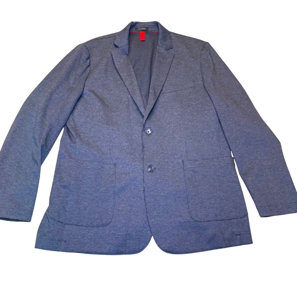 7 Diamonds Crockett 4-Way Stretch Blazer Sport Coat Mens Large‎ Gray Jacket